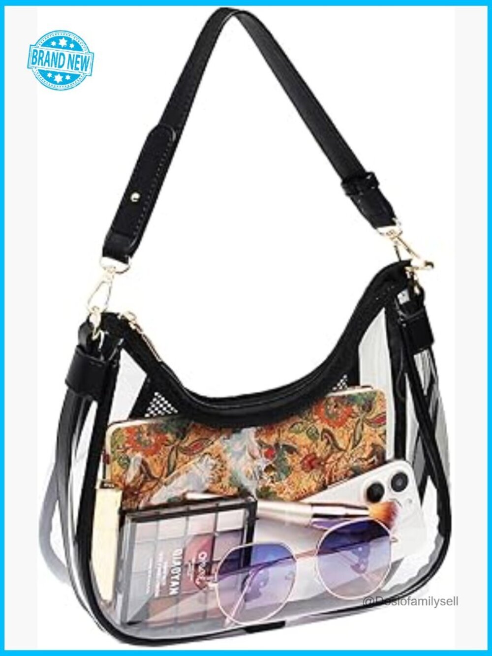 Clear Shoulder Bag Stadium Approved Hobo Tote Crossbody Handbag Clutch Purse